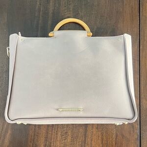 light pale pink faux leather handbag